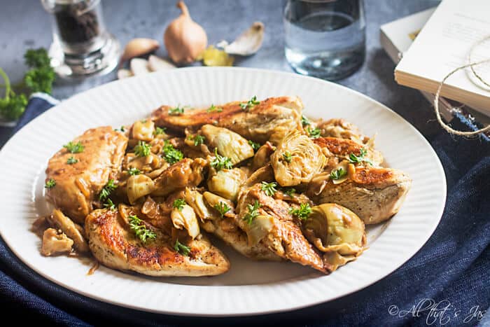 Italian Chicken with Artichoke Sauce - All that's Jas