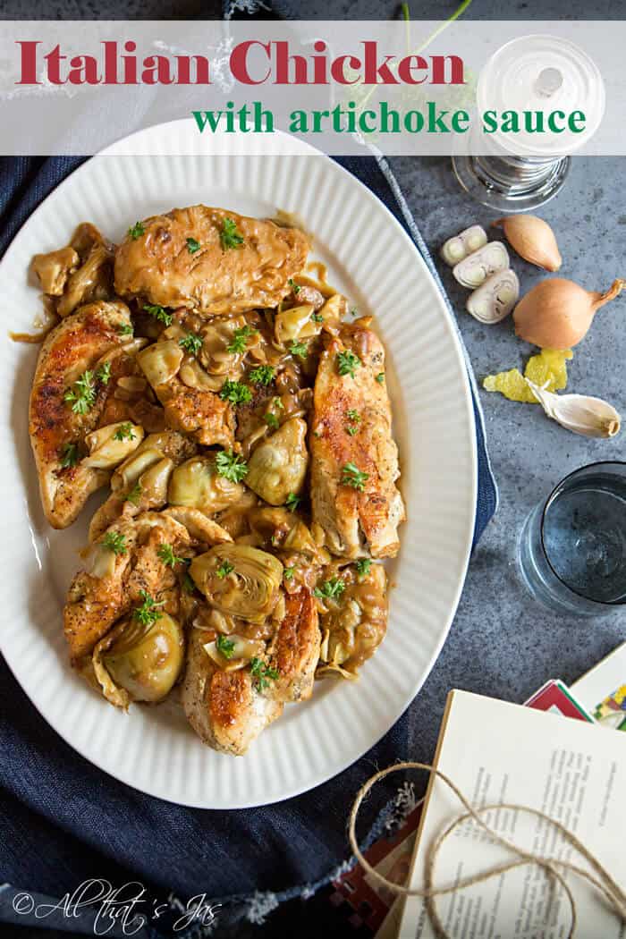 Italian Chicken with Artichoke Sauce - All that's Jas