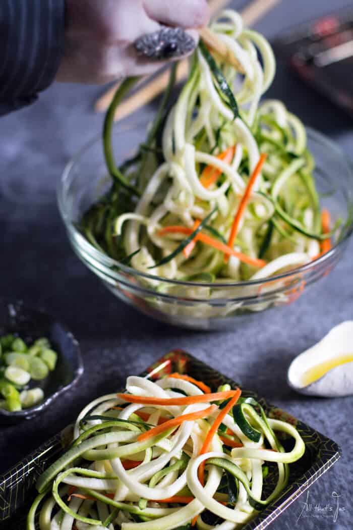 quick and easy Asian zucchini salad - All that's Jas